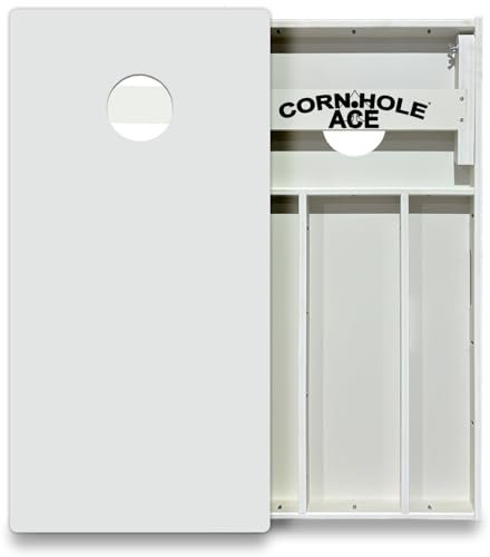 CornholeAce Professionelle Cornhole Boards für jedes Wetter, einfarbig, nicht beschichtet, aus 1,9 cm PVC, inklusive Griffen, offizieller Pro-Turnier-Stil, wasserdicht