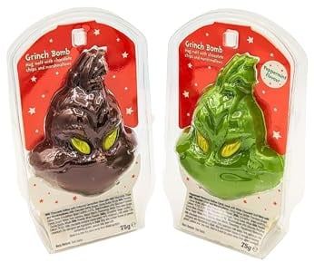 Hot Chocolate Gift Set - Hot Chocolate Bomb - Hot Cocoa Bomb - Milk Chocolate Bomb With Mini Marshmallows - Grinch Mug melt Bomb - Pack Of 2 (Peppermint)