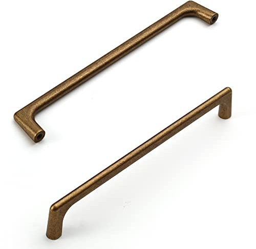 9BUILD 10 Pack 192mm Antique Brass Cabinet Pulls - Kitchen Cupboard & Drawer Handles - Zinc Alloy Wardrobe & Cupboard Door Handles
