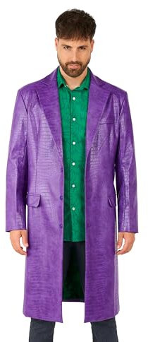 Suitmeister Herren Kostüm Mantel - Halloween Joker Kostüm - Slim Fit - Offizielle DC Comics Kleidung - Lila