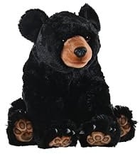 Wild Republic Artist Collection Schwarzer Bär, Plüschtier, 38 cm, Kuscheltier, Füllung besteht aus gesponnenen recycelten Wasserflaschen, Black Bear