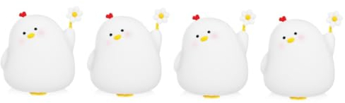 Alipis 4stücke Chick Nightlight Für Kinderzimmer Wiederaufladbare Nachttischlampe Mit Timerfunktion Und Sanftem Licht Niedliche Hühnerform Für Beruhigende Atmosphäre