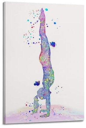 SHJNGU Graffiti-Poster, Handstand, Yoga-Poster, dekoratives Gemälde, Leinwand, Wandposter und Kunstdruck, modernes Familienschlafzimmer-Dekor-Poster, 30 x 45 cm