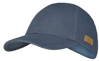 Sterntaler Basecap Uni - Unisex Schirmmütze aus Baumwoll Musselin - Sommer Baseball Cap anpassbar durch Klettverschluss - Sportive Baby und Kinder Schirmkappe, blau, Größe 55