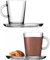 vienberg 2 Teegläser mit 2 Unterteller | 4tlg. Set | 385ml | Teeglas mit Henkel und Untertasse | Paare Partner Tee Kaffee Tassen Glas Gläser latte macchiato cappuccino
