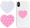 2 Stück Herzform Silikon Saugnapf Handyhülle, Silikon Handyhülle Klebriger Handy-Griff, Handy Saugnapf Halterung Sticky Phone Case, Für Mobilgeräte Spiegel Glas, Selfies Und Videos