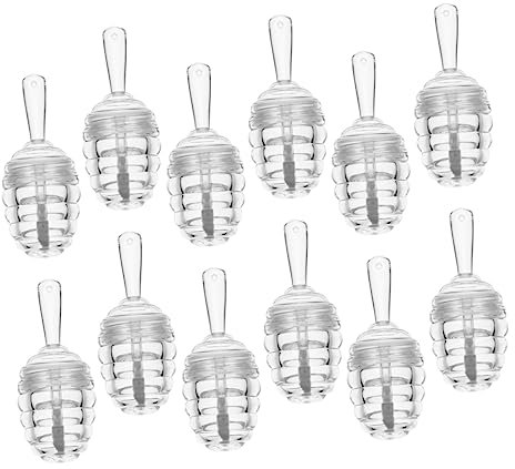 Healvian 12pcs Honeycomb Lip Glaze Empty Tube Lip Gloss Bottle Clear Lip Gloss Tube Clear Lip Balms Tube Honey Pot Empty Container Lipstick Bottle DIY Lipstick Tube Pp
