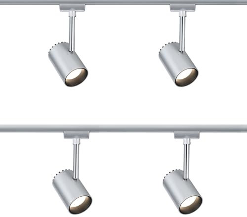 4er Set Paulmann URail Spot Schienensytem Stangensystem 230V Chrom matt inkl. LED Leuchtmittel (95273.04)