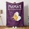 Juratar® Geschenke für Mama, Personalisierte Decke Geburtstagsgeschenk für Mama, Kuscheldecke Flauschige Mutter Geschenk, Weiche Fleece-Mittagspause-Decke 62 * 52 Zoll (Dunkellila)