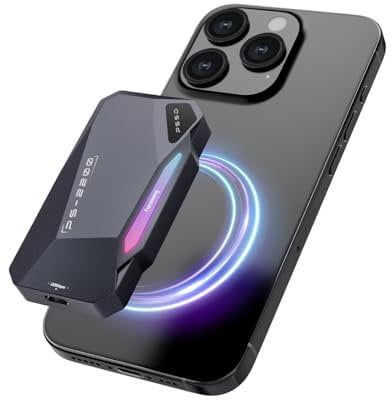 fanxiang 1To SSD Externe Magnétique, Jusqu'à 2050Mo/s, USB 3.2 Gen2 USB-C, SSD Portable avec RGB LEDs, 4K ProRes HDR, Disque Dur SSD Externe pour iPhone15/16, Android/PC/Mac-PS2200