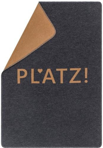 David Fussenegger Hundedecke 'Platz...' 70 x 90 cm Anthrazit