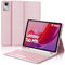 IVEOPPE Coque Clavier pour Lenovo Tab M11 11 Pouces TB-330XU/330FU, AZERTY Clavier Rétroéclairé Magnétique sans Fil pour Lenovo Tab M11 11 2024, Rose