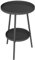 Outsunny Petite Table d'appoint Ronde à 2 Niveaux, Table de Jardin, pour terrasse, Salon, Balcon, en métal, Noir