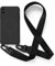 Leather Armor Handykette Hülle für iPhone XS Max mit Band Halsband Lanyard (abnehmbar) Handyhülle, Verstellbarer Lanyard.Magnetisch Stoßfest Silikonhülle Wireless Charging kompatibel .-Schwarz