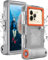 Waterproof Diving Phone Case for iPhone Samsung Galaxy Huawei Series Smartphones, Professional [50ft/15m] Outdoor Snorkeling Underwater Surfing Photo Video Cover (Gray-Orange)