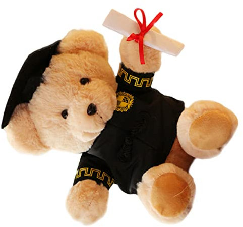 SOPOTUTU Plüschpuppe Bär Bärenpuppe Abschlussbär Spielzeug Dekorativer Bär Bärengeschenkpuppe Weicher Stoffbär Für Geburtstage Partys Und Fotos Abschlussgeschenk Geeignet