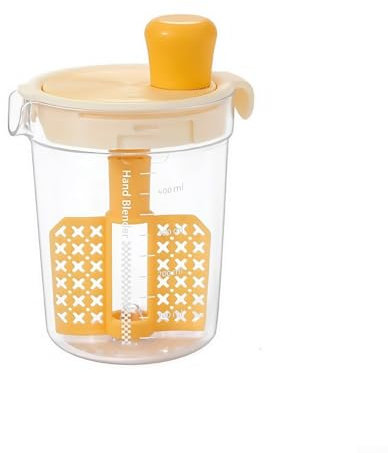 Eggbeater Mixer with Filtration System for Perfectly Smooth Sauces and Dressings (Yellow)