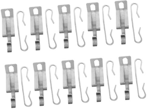 Operitacx 20 Stück Teiliges Set Aluminium Haken und Klemmen für Dachrinnen Kabelclips und Abstandshalter für Heizgeräte Einfache Installation und Vielseitige Anwendungen