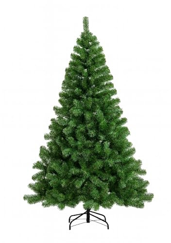 IlGruppone Albero di Natale Verde Artificiale Realistico Rami Folti Modellabili in PVC con Base in Acciaio - 180 cm