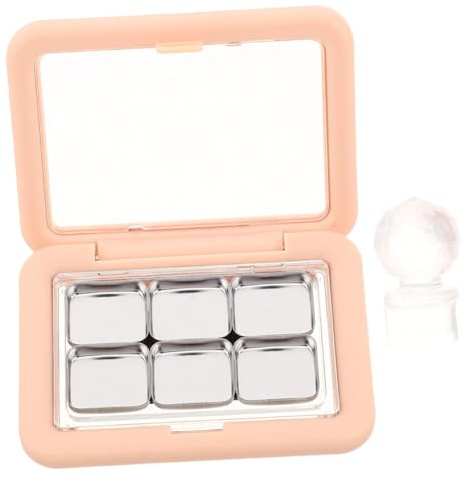 Healvian Palette Trucco Magnetica Custodia Beige Magnetica per Rossetto e Ombretto per Viaggi e Uso Quotidiano