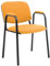 CLP Stapelstuhl Ken Pro I Konferenzstuhl Mit Stoff-Bezug Und Armlehnen, Farbe:orange
