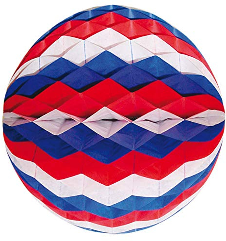 PARTY DISCOUNT Wabenball USA rot-weiß-blau, ø 20 cm