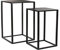 MICA Decorations Beistelltische Goa Schwarz Metall 2er Set - 70 & 60 cm hoch - Satztisch - Pflanztisch