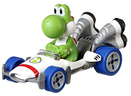 Hot Wheels GBG29 - Mario Kart Replica 1:64 Die-Cast Yoshi, Spielzeug ab 3 Jahren