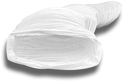 K-TECH-PRO Flexibler PVC Schlauch Flexschlauch Lüftungsschlauch flach für Flachkanalsystem Serie K-6601 System 100 (110x55), Länge 1 m