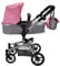 Bandits & Angels Puppenwagen Pink Modern Angel 2in1 Hellrosa ab 3 Jahren – Puppenwagen – Für Mädchen – Verstellbare Schiebestange 48-81 cm – Komplett zusammenklappbar – Mit Einkaufskorb