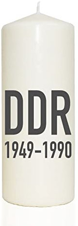 WB wohn trends Spruchkerze, DDR 1949-1990, grau, 20cm, 765g d8cm, Kerze mit Spruch, Brenndauer ca 70 Std