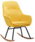 vidaXL Schaukelstuhl Relaxstuhl Schwingsessel Schwingstuhl Stuhl Polsterstuhl Wippstuhl Schaukelsessel Sessel Relaxsessel Senfgelb Stoff
