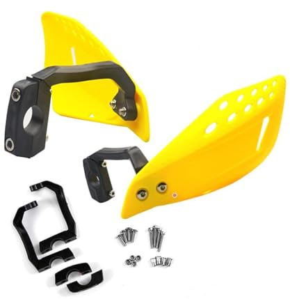 APEBAZY Protectores de mano universales para motocicleta RACING para motocross, motocross, enduro, 22 mm (Amarillo)