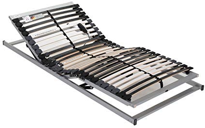BeCo Lattenrost, Luxus E-Move, elektrischer Lattenrost, 140 x 200 cm, 28 Federholzleisten, komplett montiert, Kopf-und Fußteil verstellbar, TÜV geprüft, Made in Germany, 100 Nächte Testschlafen