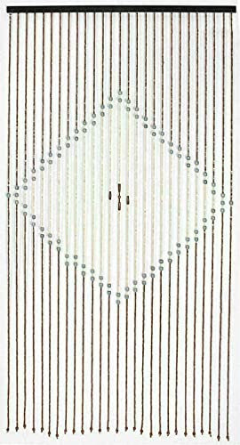 ReTaaj Beaded Bamboo Curtain Beautiful Hanging String Caravan Wooden Door Summer Blind Fly Mosquito Curtain Screen Room Divider Home Decoration 180 x 90cm (Diamond)