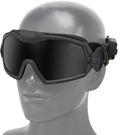 Airsoft Schutzbrille für Brillenträger, UV-Schutz Militär Alpha-Sonnenbrille, Taktische Airsoft-Brille mit 1 austauschbaren Gläsernfür Männer und Frauen beim Laufen, Radfahren, Skifahren, Angeln