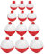 Posen Angeln, 12-Teilige ABS-Kunststoff Snap-on-Pose Zum Angeln, Runder Rot-Weißer Ball-Angelschwimmer, Jeweils Drei Für 1,75', 1,5', 1,25', 1,0'