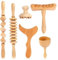 Bipily 6 in 1 Maderotherapie Set, Lymphdrainage Gerät, Anti Cellulite Massagegerät, Massageroller Holz, Anticellulite Geräte Massage, Cellulite Roller Maderotherapie Holz Lipödem Massagegerät