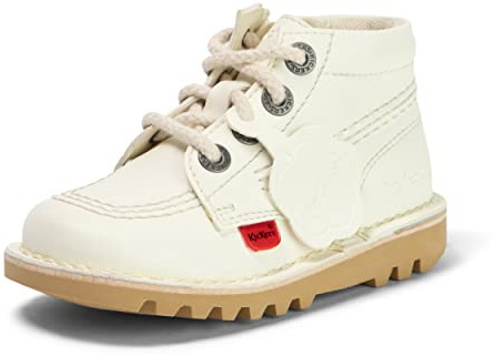 Kickers Unisex Kids Leather Alternative Kick Hi Classic Ankle Boots with Zip | Plant Based Material | Extra Comfortable | Added Durability | Premium Quality,