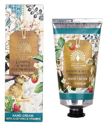 The English Soap Company Anniversary Hand Cream, Jasmine Hand Cream, Jasmine & Wild Strawberry Scent 75ml