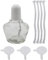 Pxyelec 150 ml Alkohol-Brenner-Lampe, Glas-Labor-Bunsen-Brenner für Laborgeräte, Heizung mit 5 Ersatzdochten und 3 Trichtern