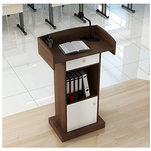 BELUND Podium, Massivholz-Sprechtisch, Vortragstisch, Stuhl Mit Schubladen, Geeignet for Bankette, Kirchen, Begrüßungstreffen, Nur Tisch