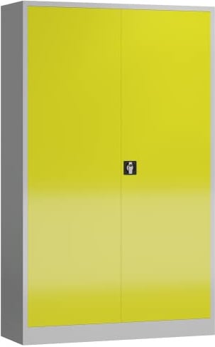 Classix Flügeltürenschrank Aktenschrank 1945 x 1200 x 600 mm (grau/gelb)