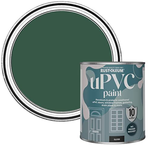 Rust-Oleum Green uPVC Door and Window Paint In Gloss Finish - The Pinewoods 750ml
