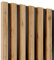 KLEMP Wandpaneele – Lamellenleisten aus MDF auf HDF Platte 30x275 cm, Wandverkleidung zur Montage mit Kleber oder Klebeband auf schwarzem Untergrund 5er-set Wotan Eiche