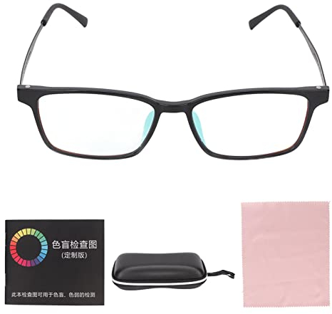 Farbenblinde Brille, Schwarzer Rahmen Indoor Outdoor Farbenblinde Schwäche Brille Rot Grün Farbenblindheit Brille Für Männer Frauen