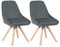 WOLTU Esszimmerstühle drehbar 2er Set, für Esszimmer Wohnzimmer Küche, Küchenstühle mit Samtbezug, Buchenholz Beinen, bis 150 kg belastbar, Dunkelgrau
