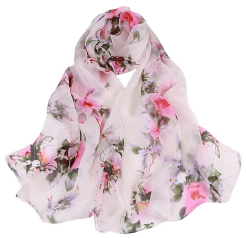 FAIRYGATE Musselin Schal Schal Damen Dünn Chiffon Schal Stola für Abendkleid Muslimische Hijab Weich Kopftuch Wrap Langer Schal Halstuch Turban A4913