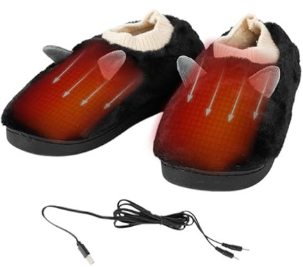 Zapatos calefactores eléctricos,Calentador de pies eléctrico - Botas calefactables, Calentadores de pies, Zapatillas para microondas, Zapatos calefactables para Hombre para aliviar la rigidez