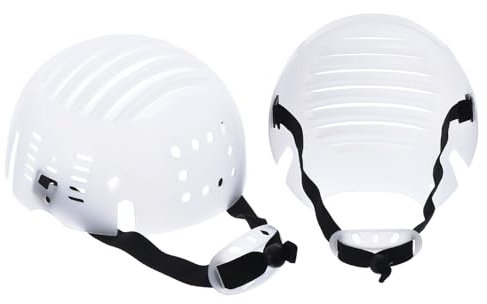 uxcell 2Pcs Bump Cap Insert, PE Lined Baseball Hard Hat Inserts, Lightweight Universal Bump Cap with Adjustable Strap for Head Protection (White)